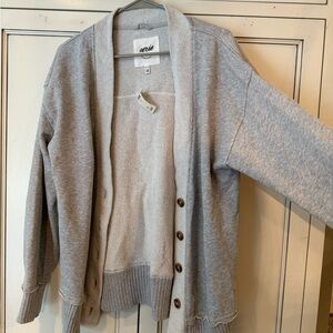 Aerie Women's Gray Cardigan Sweater